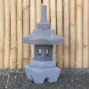 Product image 1 of the product “Japanese style Garden Lantern, made from Andesit Stone. Multipart. 50 cm Height, Roof is 30 cm width. ”